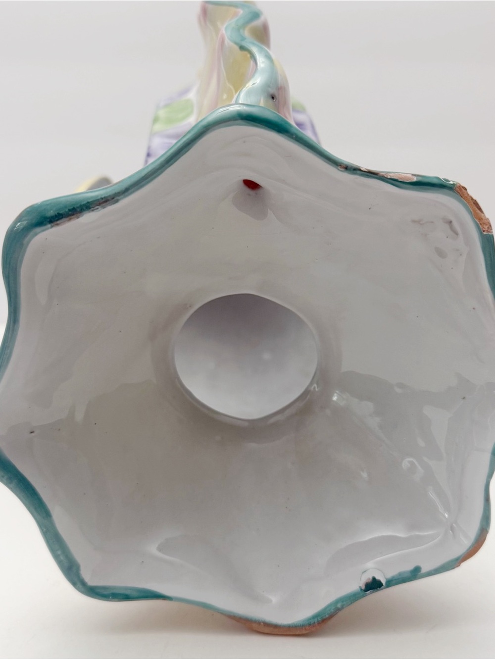 Vintage Whimsical Colorful Hanging Fish Planter Ceramic Mackenzie Childs Style - Picture 13 of 14